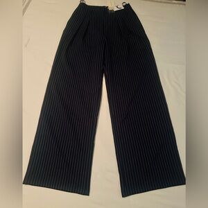 NEW Commense White and Blue Wide Leg Pants